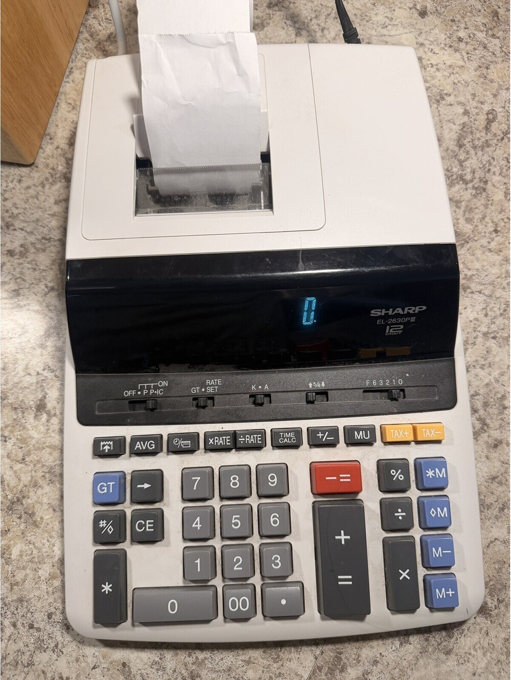 Sharp EL-2630P III Calculator 12 Digit Adding Machine Tax Exchange Printing